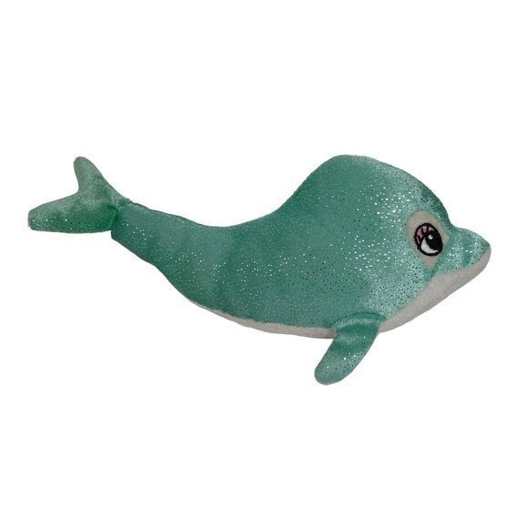 Goffa Whale Plush Stuffed Animal Toy Green Glitter Ages 3 and Up 11 inch - Picture 3 of 7